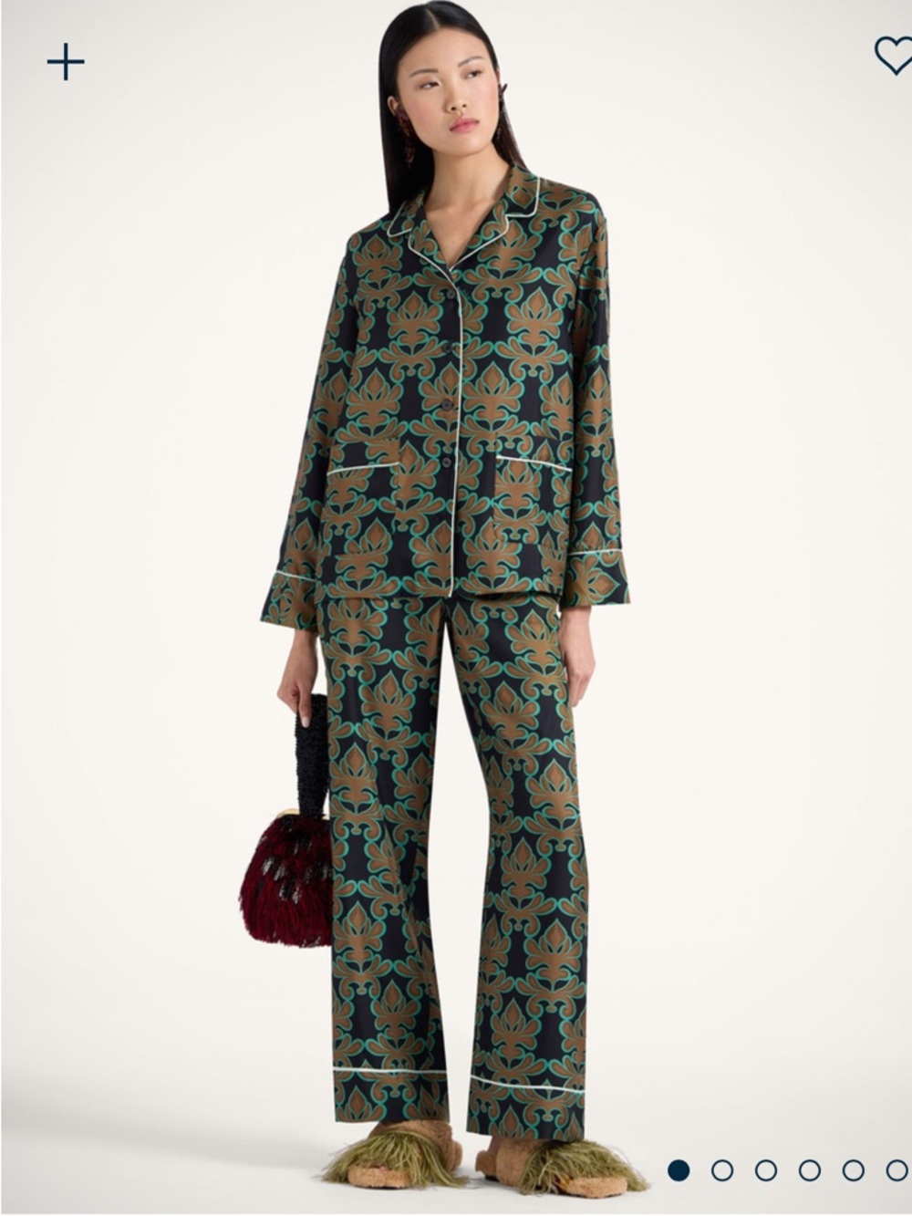 La DoubleJ Herald Silk Twill Pajama Pant Small